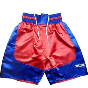 Short de Boxe RingSide Homme Taille Large L Rouge Bleu D'occasion Sport Combat